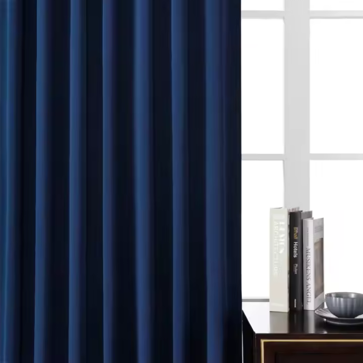 Cortinas Modernas Opaquas Negro-Ruido 2 Piezas 260 x 140 Separador de Ambientes Acústicos para Dormitorio Sala de Estar Azul Marino - 1