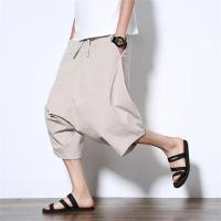 Pantalones cortos informales para hombre, pantalón de chándal de lino y algodón, estilo Vintage, a la moda, novedad de verano - details 5