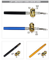 Mini caña de pescar telescópica de bolsillo portátil con forma de bolígrafo, caña de pescar plegable con rueda de carrete - details 9