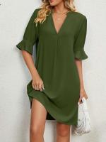 Vestido con Mangas Bordadas Sueltas de 2023 Mayo 4 Cuello en V Moda de Verano para Mujeres de Europa y América - details 6