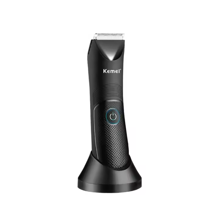 Kemei-cortadora de pelo KM-1838 para el área de la ingle, impermeable, en seco y húmedo, para axila púbica, afeitadora de vello corporal, lavable y recargable - 1