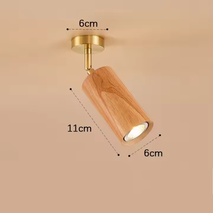 Luz LED de techo nórdica para decoración del hogar, foco de madera minimalista para habitación, guardarropa, accesorio de iluminación moderno - 1