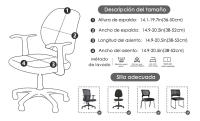 Cubierta de silla de computadora elástica universal para sillas de oficina - details 3