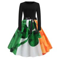 Vestido de fiesta elegante con estampado de notas musicales, vestidos Midi informales Retro Vintage para primavera y otoño - details 36