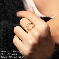 Anillo de acero inoxidable para mujer, joyería de lujo, anillo de Estado de Ángel - details 1