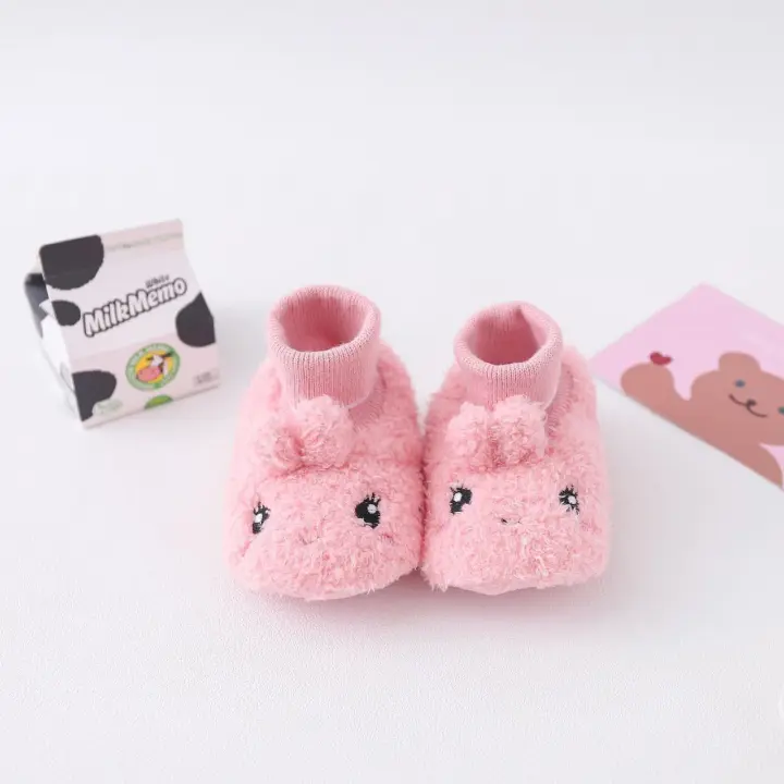 Calcetines de Bebé de Invierno 3D Calidesos Zapatos de Dibujos Animados Antideslizantes para Recién Nacidos Pisadas Cálidas para el Hogar - 1