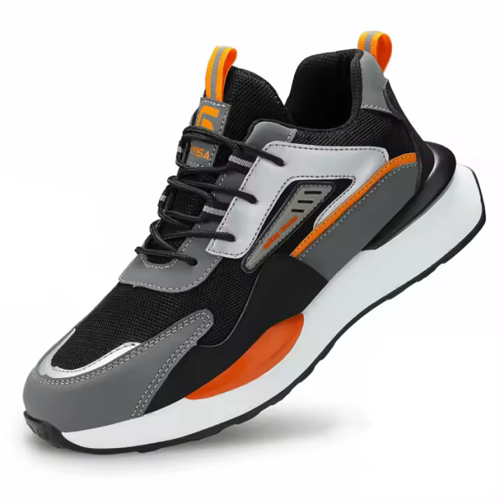Zapatos de trabajo con punta de acero, zapatillas de seguridad antiperforación con protección, antideslizantes, ligeras - 1