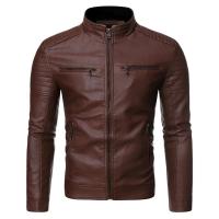 Chaqueta de Cuero con Estilo Coreano de Moda Ligera, Ajuste Casual, Manga de Béisbol Delgada - details 2