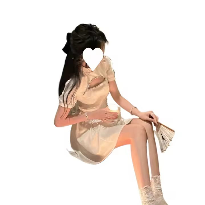 Temperamento francés, nuevo estilo chino, vestido cheongsam mejorado, alta costura de verano para mujer, diseño de nicho, cintura pequeña - 1