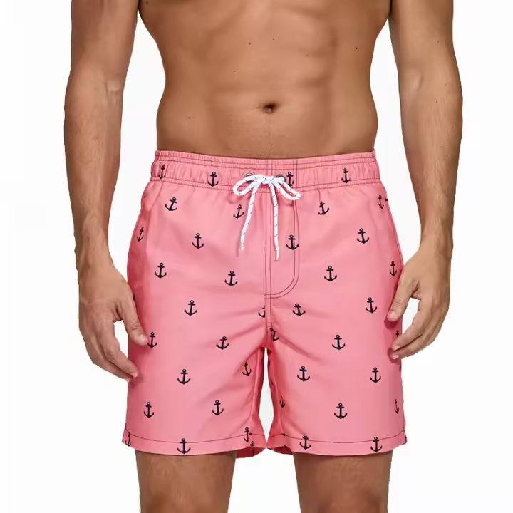 Escatch marca verano pantalones cortos para hombre moda poliéster pantalones cortos de secado rápido hombre deporte gimnasio traje de baño Surf bañadores para hombre - 1