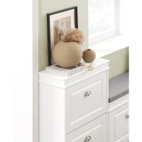 Estrecho Recibidor Estanterias Almacenaje Organizador para Zapatos Blanco 54 x 24 x 83 cm FSR78-W ES - details 5
