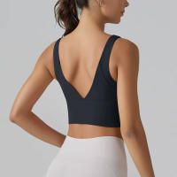 Hmidou-Sujetador deportivo para mujer, ropa interior Sexy de realce para Yoga, correr, gimnasio, Tops de Fitness, camiseta sin mangas de verano - details 24