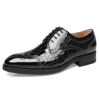 Brock en relieve oxfords zapatos de cuero para hombre - details 16