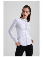 Ropa con capucha y cremallera para mujer, Anti-UV50 de bolsillo con protección UV para correr al aire libre, protector solar para Fitness - details 15
