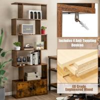Estantería de Almacenamiento Elegante en Forma de S de 6 Niveles con Puertas - details 18