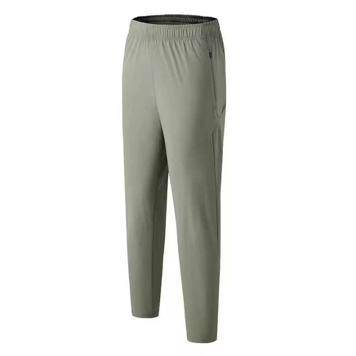 Pantalones atléticos del salón de la sandalia de la yoga del algodón de los hombres, pantalones casuales del jersey con los bolsillos - 1