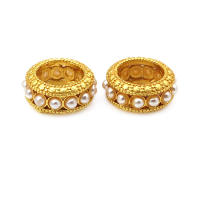 Color dorado mate, latón y perlas de imitación de plástico, espaciador de rueda, cuentas para pulsera, accesorios para hacer joyas Diy - details 6