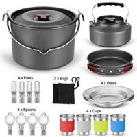 Utensilios Cocina Camping, Set Cocina Camping para Excursión, Acampada, Senderismo
