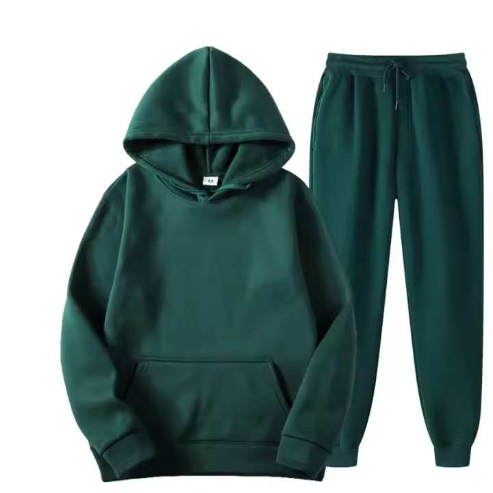 Conjunto de Deportiva Casual para Hombres y Mujeres Sudadera con Capucha y Pantalones de Sudadera - 1