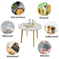 Mantel de Mesa Redondo Impermeable PVC Resistente al Aceite de Cocina para Fiestas y Bodas - details 6