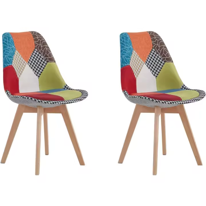 4 Sillas Comedor Mornas con Asiento Tapizado y Patas Mara Haya Iales para Comedor, Cocina, Sala Estar, Dormitorio (Marrón) - 1