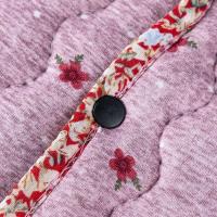 Chaquetas florales, chaqueta ultraligera sin mangas de otoño, base de algodón cálida para invierno, chaqueta con botones para mujer - details 11