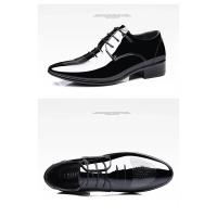 Zapatos de cuero Oxford de negocios de lujo para hombre, zapatos formales de charol transpirables de talla grande, zapatos planos de boda para oficina para hombre, color negro - details 17