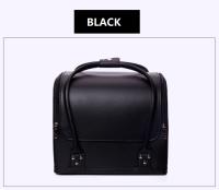 Caja de cosméticos de cuero PU para mujer, bolso impermeable de gran capacidad para maquillaje de tatuaje de viaje, nuevo - details 5