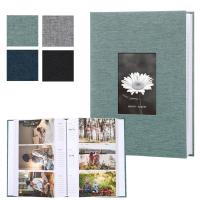 Álbum de fotos con cubierta de lino de 6 pulgadas, 200/300 fotos, tipo entrelazado, álbum de recortes grande, 100 páginas, libro de recuerdos DIY, crecimiento del bebé - details 10