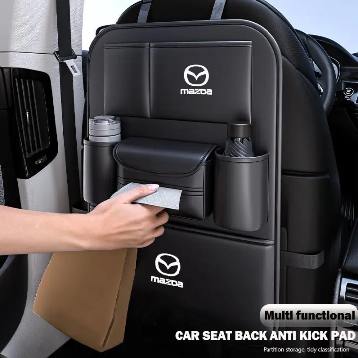 Almohadilla antipatadas trasera para asiento de coche, almohadilla de protección de respaldo de asiento de coche a prueba de suciedad, adecuada para Mazda 2 3 6 CX3 CX-30 CX-5 CX-8 CX-9 BT50 MX-5 - 1