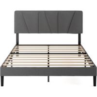 Cama Maya 150x190cm Altura de 30cm Somier con cabeza Somier de láminas de madera Gris Oscuro - details 11
