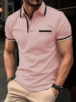 Camisa polo de verano 2025 con botones y bolsillo para hombre, deportiva. - details 10