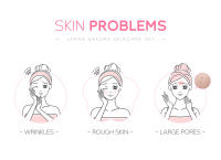 LAIKOU Sakura-Juego de cuidado de la piel, limpiador Facial, crema Facial, esencia, crema para ojos, producto para el cuidado de la piel, Kit de 4 Uds. - details 12