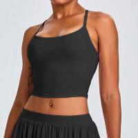 Chaleco de yoga crop top sujetador incorporado moda ropa deportiva transpirable - details 6