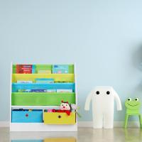 Estantería de Juguetes para Niños 2 Cajas, 3 Bolsas de Tela Mueble de Libros en Colores Vibrantes - details 3