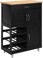 Cocina Estantería de Cocina Isla Ccocina con Barra Carrito de Servir Blanco 67 x 37 x 87cm FKW45-WN ES - details 18