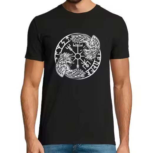 hugin y munin cuervo mitología vikigns Camisetas hombre clásica premium de vikingos - 1