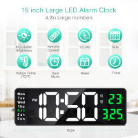 ORIA-reloj Digital de pared para decoración de sala de estar, pantalla grande de 16 pulgadas, electrónico, LED - details 1