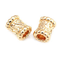Gran Espaciador de Cilindro de Latón Dorado de 18K Accesorios para Hacer Pulseras - details 19
