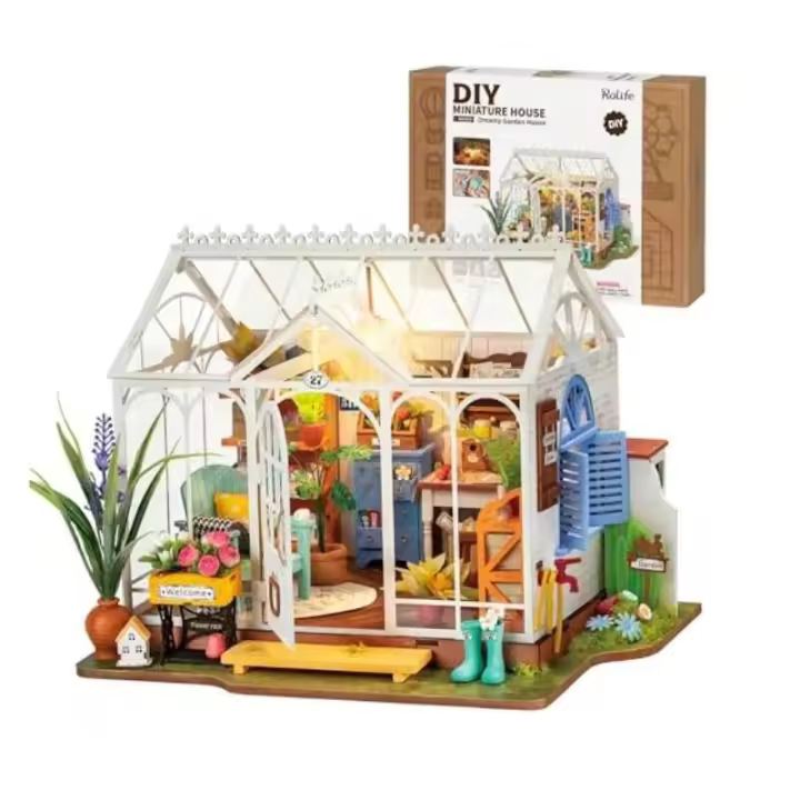 Robotime rolife Dollhouses Dreamy Garden Casa de muñecas en miniatura de madera con muebles para niños y adultos - 1