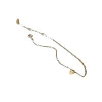 S Pulsera chapada en oro de plata pura para mujer, joyería de mano ultrafina con pasador de corazón inglés Simple elegante y versátil - details 3