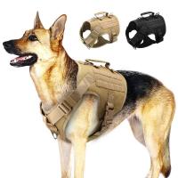 Arnés táctico militar K9, chaleco trabo perros, cuerda elástica nailon, correa de plomo entrenamiento, carrera para perros - details 1