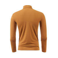Camiseta de manga larga con cuello medio alto para hombre, Jersey informal de Color sólido, ropa interior - details 13