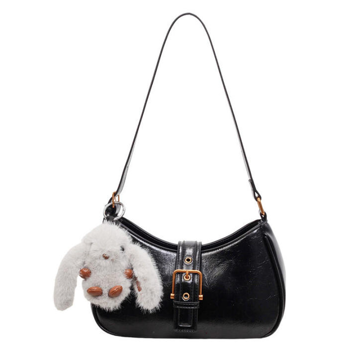Spring 2026 new arrival: High-end, minimalist, and elegant women's underarm bag with a buckle strap, suitable for single-shoulder or crossbody wear, perfect for commuting.