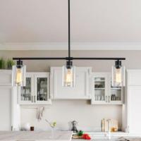 Candelabros de rueda de vagón para sala de estar, 6 luces rústicas industriales para exteriores, lámpara colgante negra para comedor, cocina, pasillo, dormitorio, ajuste de altura - details 16