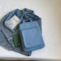 Bolso de nailon de gran capacidad para ordenador portátil, bolso de hombro, bolso cruzado, bolso de mano para documentos de oficina, bolso de mano con cremallera de Color sólido para ordenador - details 16