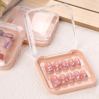 Caja de Almacenamiento de Arte de Uñas Cuadrada Rosa Organizador de Manicura para Falsas Herramienta Contenedor de Punta de Uñas  75*75*17mm - details 1