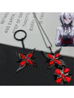 Llavero de Cosplay Genshin Impact Diseño Harbinger Rojo Rosa Gótico Colgante de Luz y Decoración - details 3