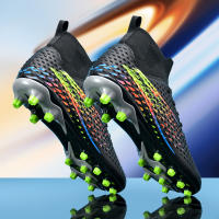 Botas de fútbol profesionales para hombre, zapatos de fútbol de punta larga, zapatos de tobillo alto para exteriores, zapatos de entrenamiento para niños - details 2
