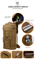 Mochila táctica militar para exteriores para hombre, bolsa de acampada, montañismo, senderismo, Vie Molle 3P 60L 50L - details 5